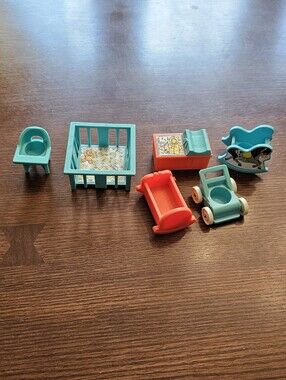 Vintage Fisher Price Little People Baby Furniture 1972